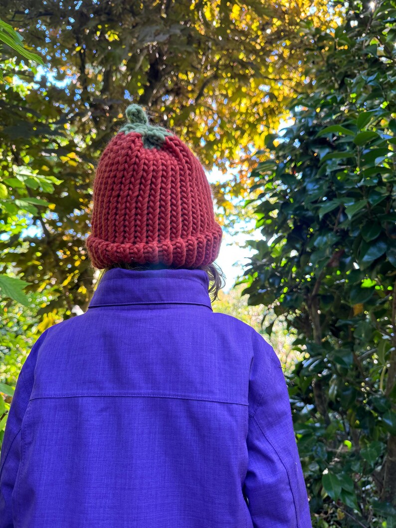 Gorro de calabaza de punto: disfraz de Halloween imagen 2