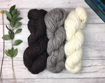 Shetland-Wollgarn-Bündel: Natürliches Riesen-Strickgarn-Sparpaket