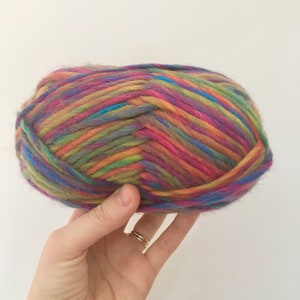 Rainbow yarn, super chunky wool, 100% wool, weaving yarn image 7