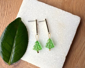 Christmas tree earrings - festive jewellery - secret santa gift - xmas tree gift - letterbox gift - Christmas jewellery - gift for her