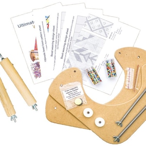 Bead loom kit, weave loom kit, tabletop bead loom, Bead Weaving kit image 3