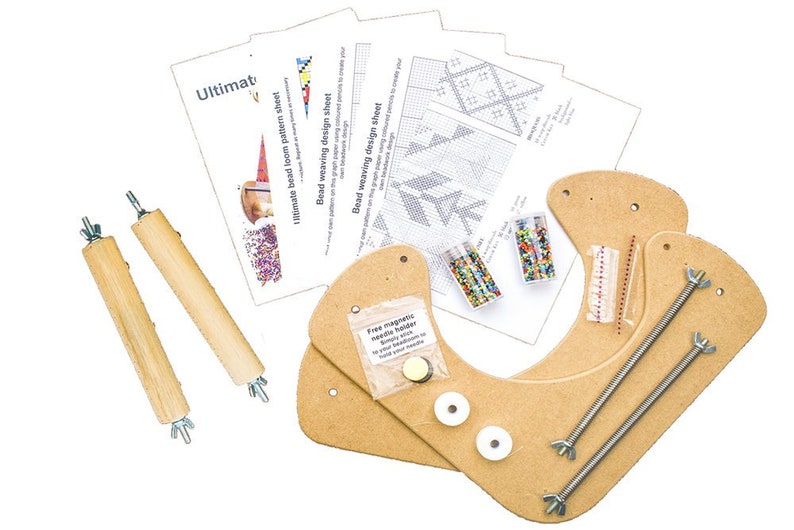 Bead loom kit, weave loom kit, tabletop bead loom, Bead Weaving kit image 3