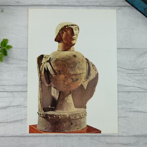 Vintage bookplate print of urn