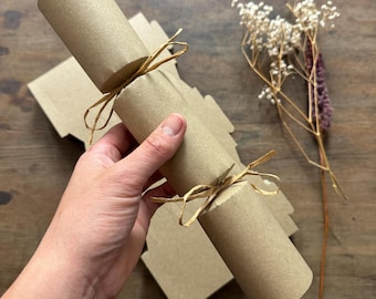 Bulk Pack DIY Kraft Christmas Crackers: Eco-Friendly Wedding Favors