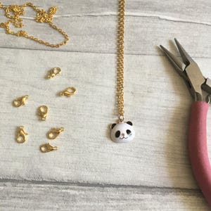 Panda Halskette, Tierliebhaber Panda Bär, TierKette, Panda Charm, Panda Schmuck, Panda Geschenke, Zoo Tiere, etsy uk, süße Halskette,