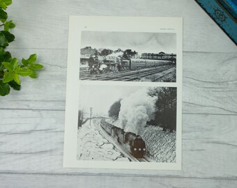 1960s print of two steam trains
