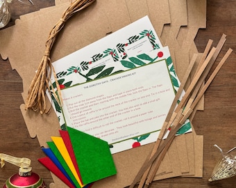 DIY Eco Christmas Cracker Kit | Plastic Free Holiday Craft Kit with Luxury Paper Crowns