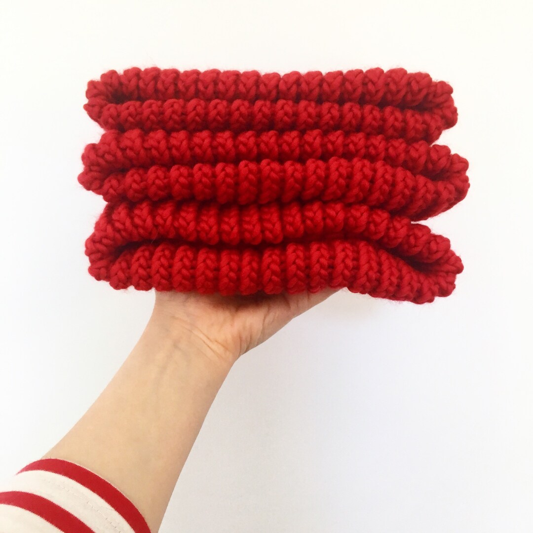 Red Knitted Hat, Bobble Hat, Chunky Knit Accessories, Red Red Knitted Hat, Bobble Hat, Chunky Knit Accessories, Red