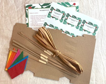Christmas crackers kit - plastic free - Christmas craft kit, make your own,  Christmas Eve box activity bon bons holiday decor handmade gift