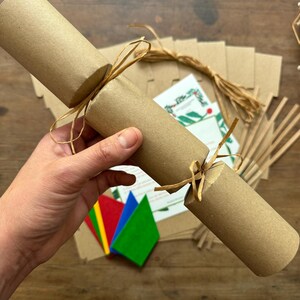 DIY Eco Christmas Cracker Kit | Plastic Free Holiday Craft Kit with Luxury Paper Crowns image 4