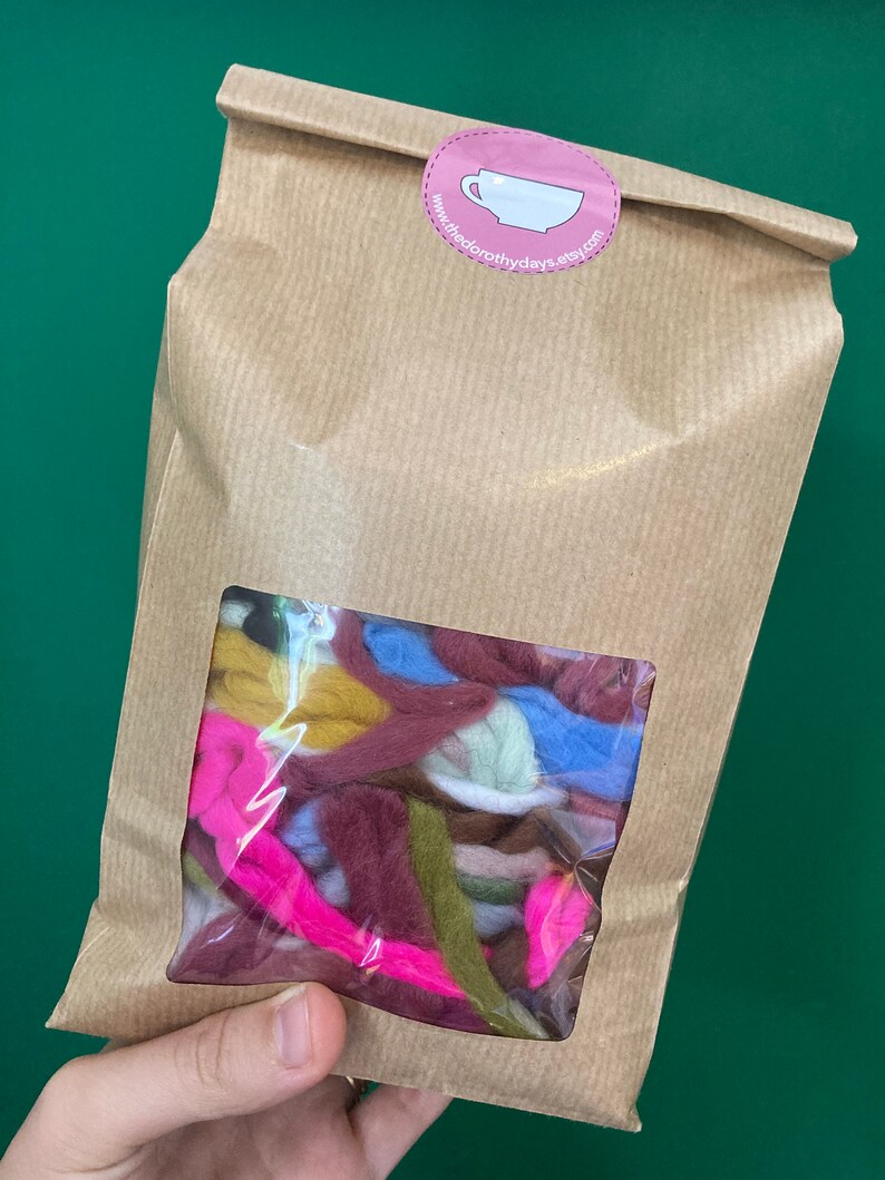 Merino wool supply offcuts wool scraps roving scraps needle Etsy