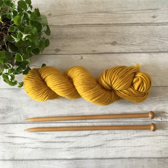 Super chunky 2025 mustard wool