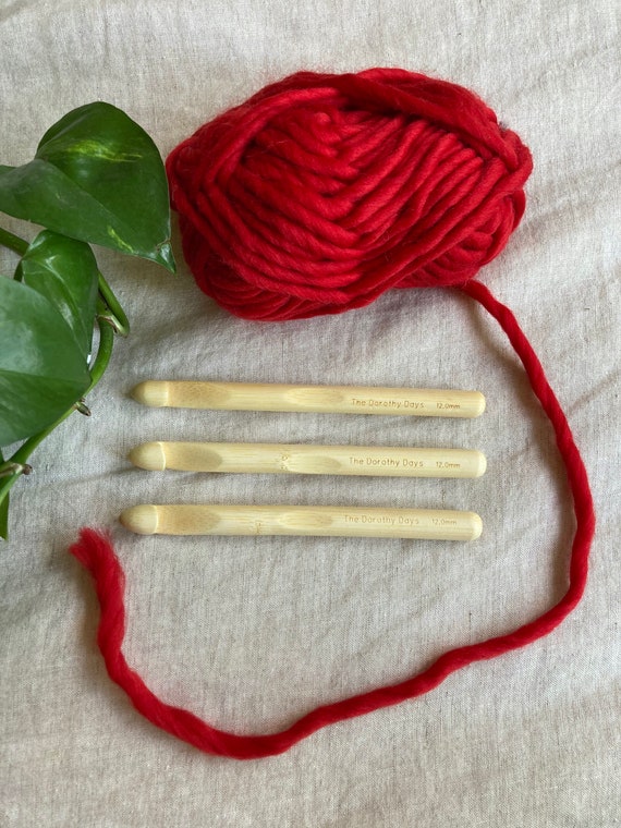Bamboo Crochet Hook 12mm Size O 17 Crochet Tool Chunky Crochet