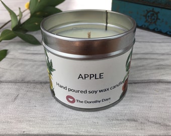 SECONDS Apple soy wax candle, scented candles, halloween decor, fall autumn teacher gift