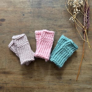Children&#39;s Fingerless Gloves | Wool Mittens for Kids | Christmas Gift Children | Winter Knitwear | Ski Holiday Child Gloves