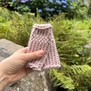 Guantes de punto de lana merino rosa visón para niños, guantes suaves 100 % de lana merino, guantes para niños de 2 a 5 años, guantes cálidos de invierno, prendas de punto hechas a mano