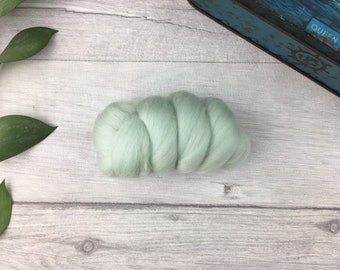Peppermint merino wool roving 25g - spinning fiber wool for felting sheep wool felting