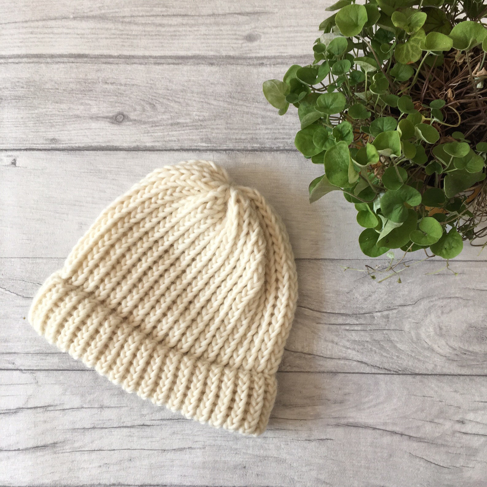 Shetland wool cream knitted beanie hat cold weather Etsy