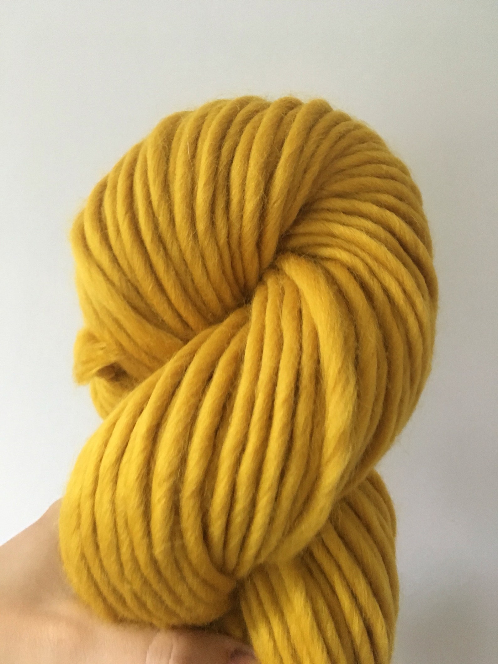 Super Chunky Mustard Yarn Merino Wool Chunky Knit Yarn Etsy