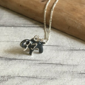 Elephant necklace - animal charm necklace - gift for animal lover - lucky charm necklace - best friend gift