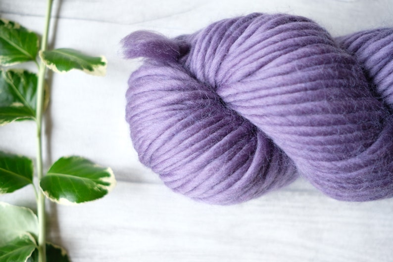 weaving crochet super chunky knitting supplies Plum purple super bulky merino wool yarn