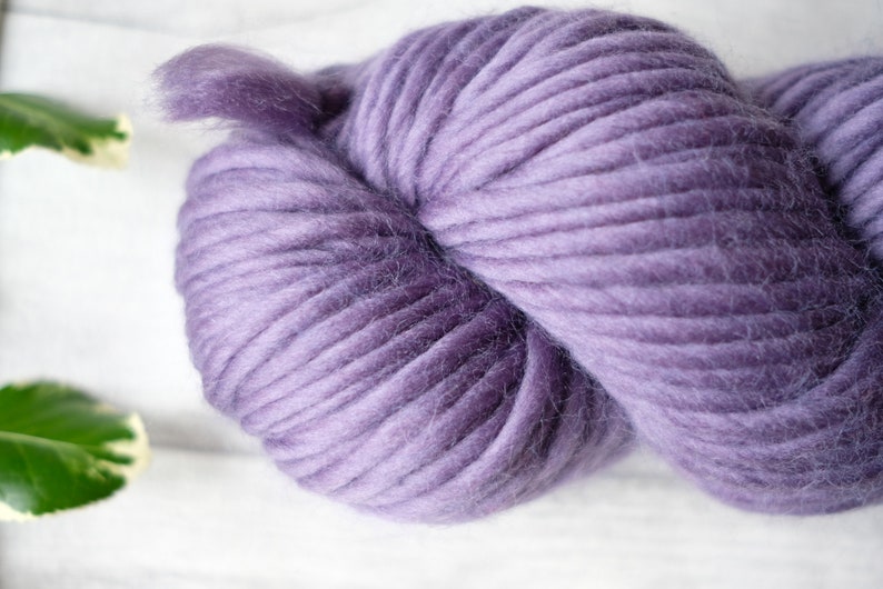 weaving crochet super chunky knitting supplies Plum purple super bulky merino wool yarn
