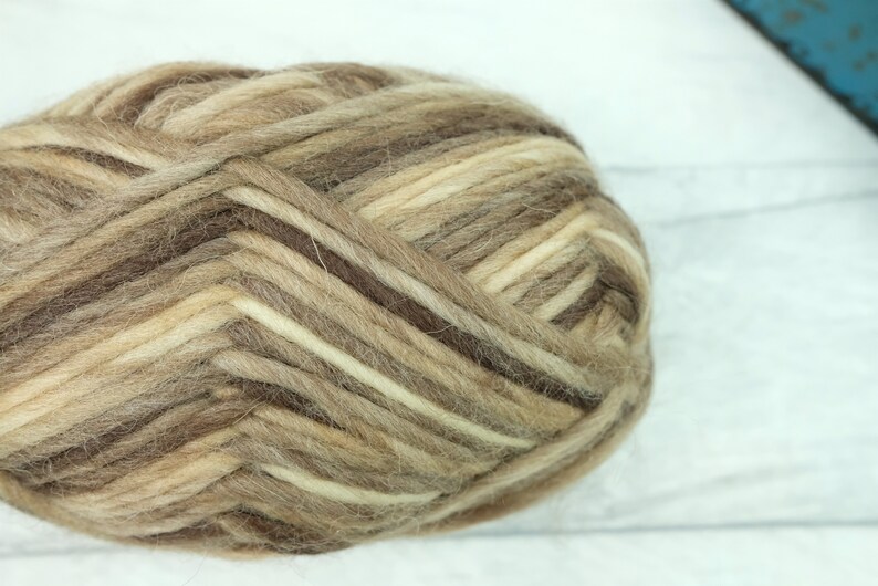 Super chunky space dyed yarn, brown yarn, natural tones image 4