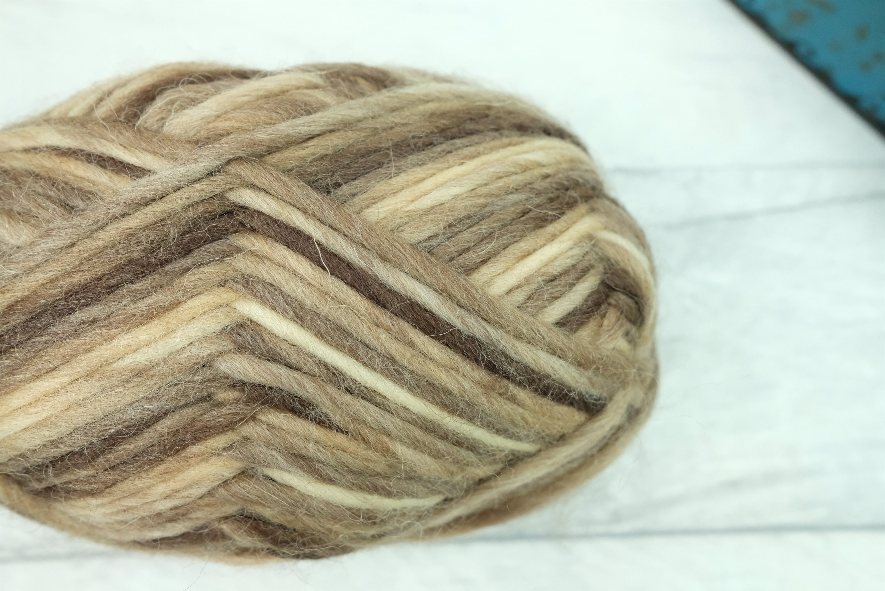 Super Chunky Space Dyed Yarn, Brown Yarn, Natural Tones 