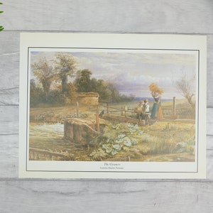 The Gleaners bookplate print - countryside wall art - cottage home decor