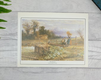 The Gleaners bookplate print - countryside wall art - cottage home decor