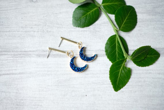 Blue Moon Druzy Earrings