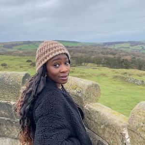 Humbug Shetland Wool Knit Beanie: Rustic Cottagecore Hat