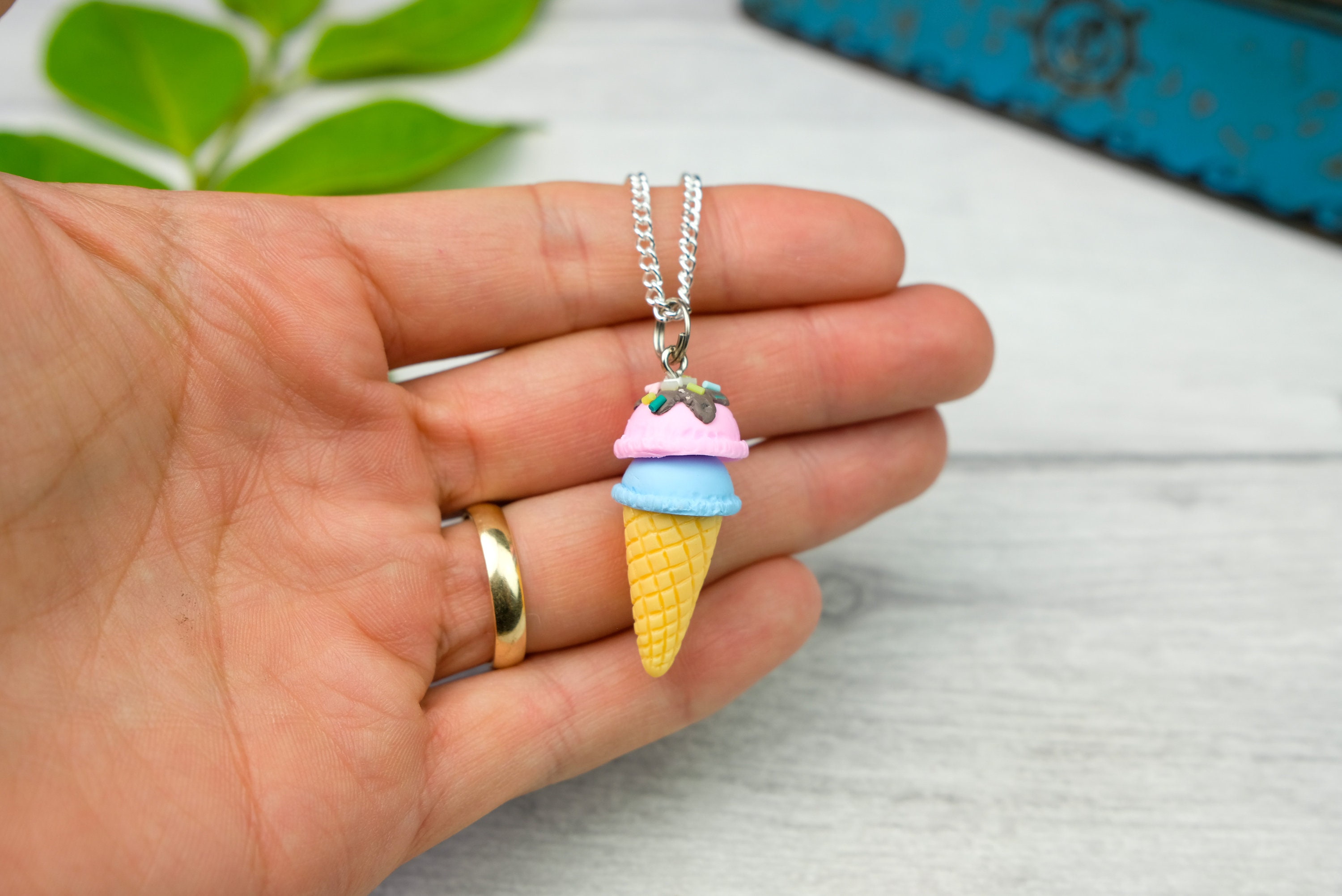 TynesideOriginals Acrylic Ice Cream Brooch - Ice Cream Pin Badge - Acrylic Jewellery - Gift for Her - Holiday Accessories - Ice Cream Cone - Ice Cream Jewelry