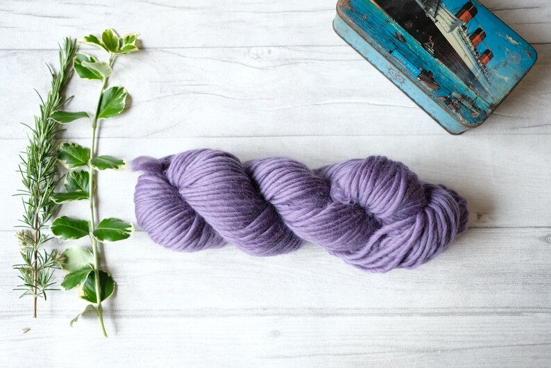 weaving crochet super chunky knitting supplies Plum purple super bulky merino wool yarn