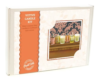 Candle making kit, craft kit for adults, votive candle kit, make your own candle
