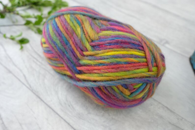 rainbow chunky wool