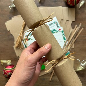 DIY Eco Christmas Cracker Kit | Plastic Free Holiday Craft Kit with Luxury Paper Crowns image 3