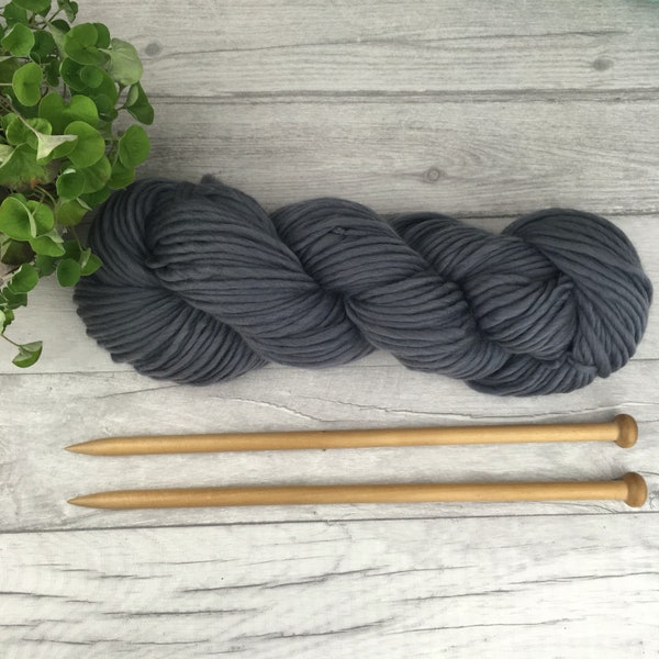 Grey chunky merino yarn soft wool for knitting baby knit wool quick DIY hat bulky yarns crochet supply shop knitting materials gift knitter