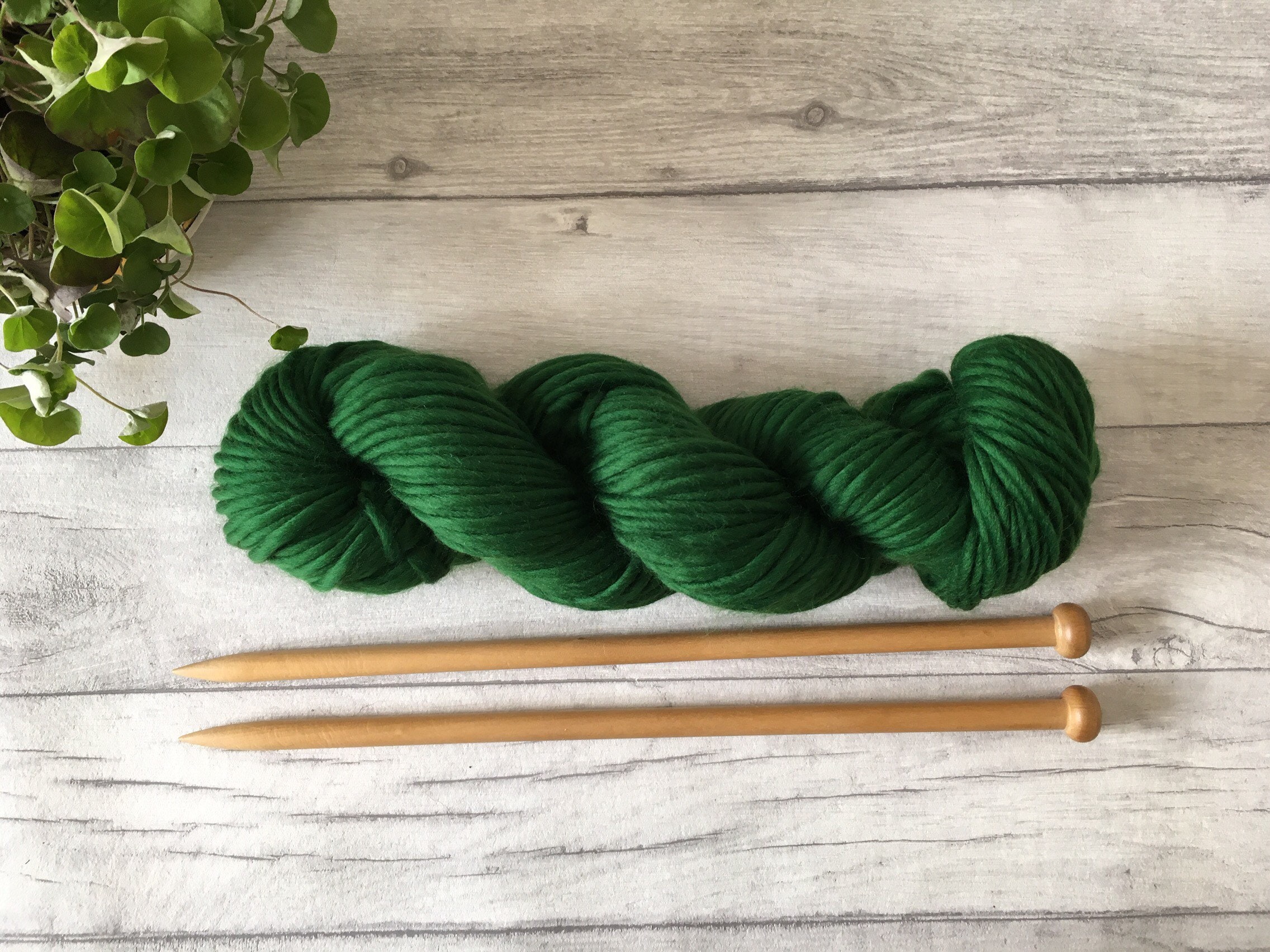 Pine green merino wool yarn super chunky wool super bulky Etsy