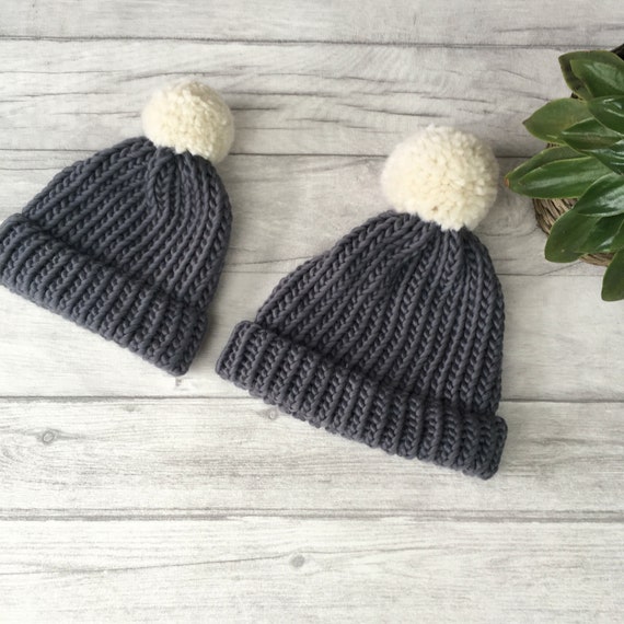 mum and baby bobble hats
