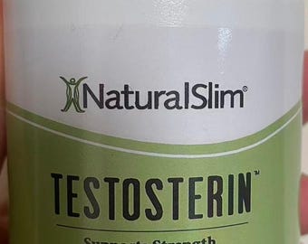 NaturalSlim Testosterin Men's Supplement – Strength, Vitality, Ginkgo Biloba (180 Capsules)
