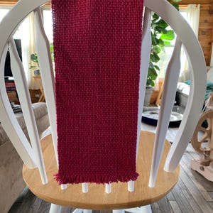 Red Handwoven Dish Towel, Woven Cotton Towel, Handmade Tea Towel, Farmhouse Kitchen, Rustic Kitchen, Thick Cotton Hand Towel, Berry Patch