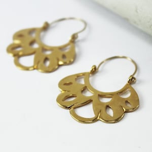 Butterfly wing earrings gold butterfly earrings image 1