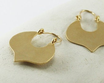 Leaf gold earrings leaf earrings