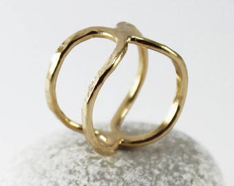 Infinity ring gold statement ring oval gold ring