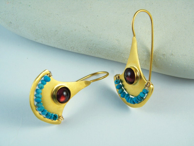 Asya Garnet Earrings main image 0