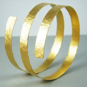 Hammered Gold bangle handmade gold bangle wide bangle