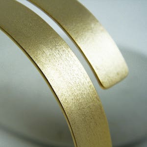 Bypass bracelet gold cuff bangle Handmade gold bangle gold cuff Split bracelet Elegant wide bangle image 5
