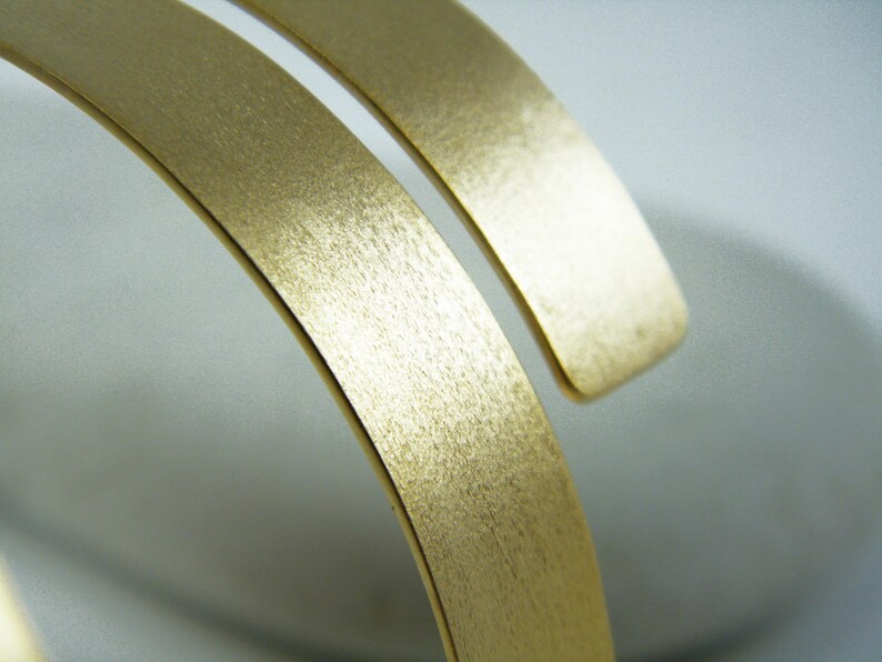 Bypass bracelet gold cuff bangle Handmade gold bangle gold cuff Split bracelet Elegant wide bangle image 5