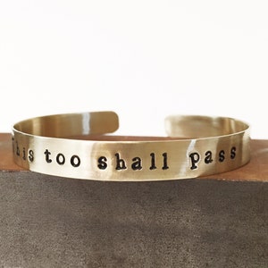 Pulsera de oro personalizada Pulsera con cita inspiradora Pulsera apilable personalizada